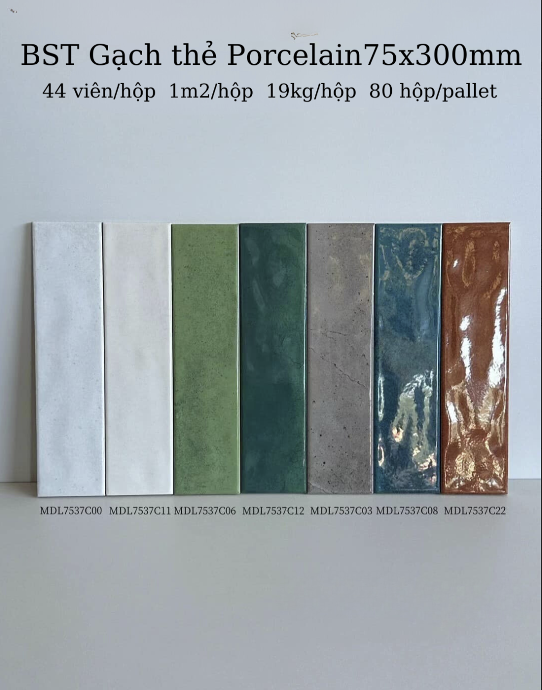 Gạch ốp lát Eco MDL7537C12, Mosaic, 75*300